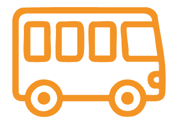 Linja-auto ikoni oranssi.