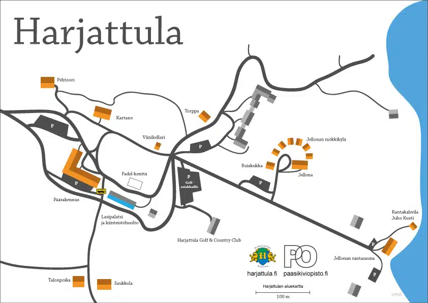 harjattulan kampuskartta