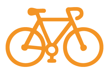 Polkupyörä ikoni oranssi.